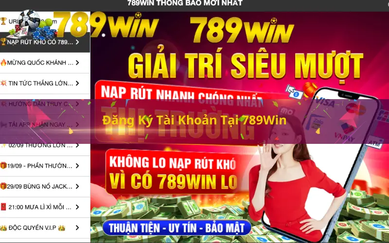 Đăng Ký Tài Khoản Tại 789Win